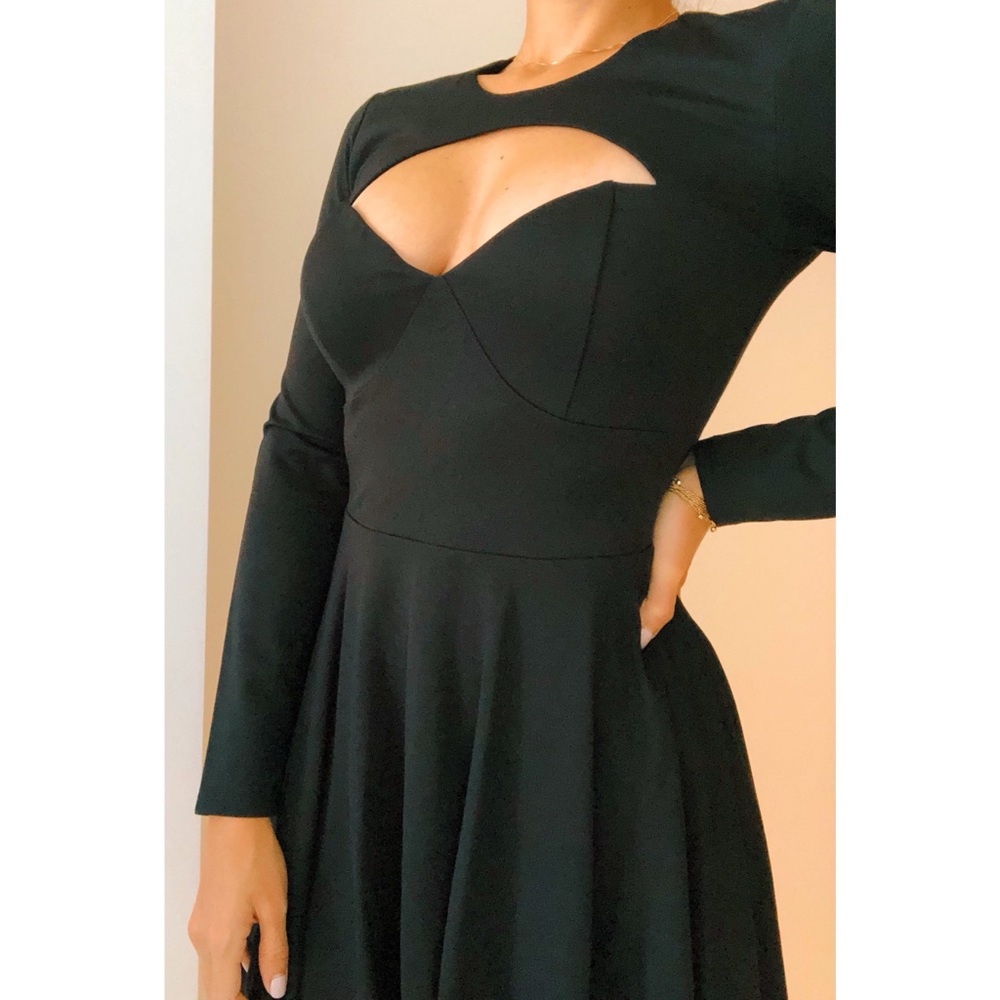 Black midi dress